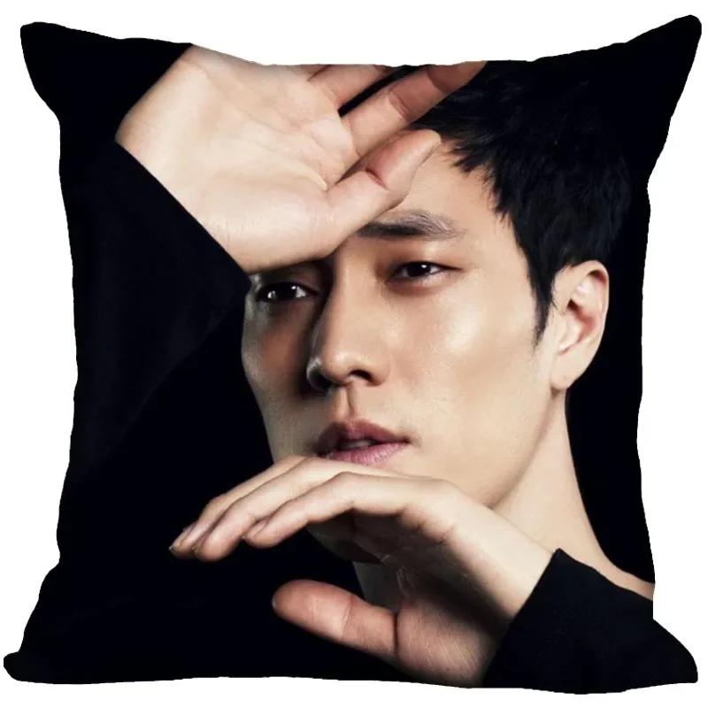 New So Ji Sub KPOP Boy Pillow Cover Bedroom Home Decorative Pillowcase Square Zipper Pillow Cases Satin Soft No Fade 0824