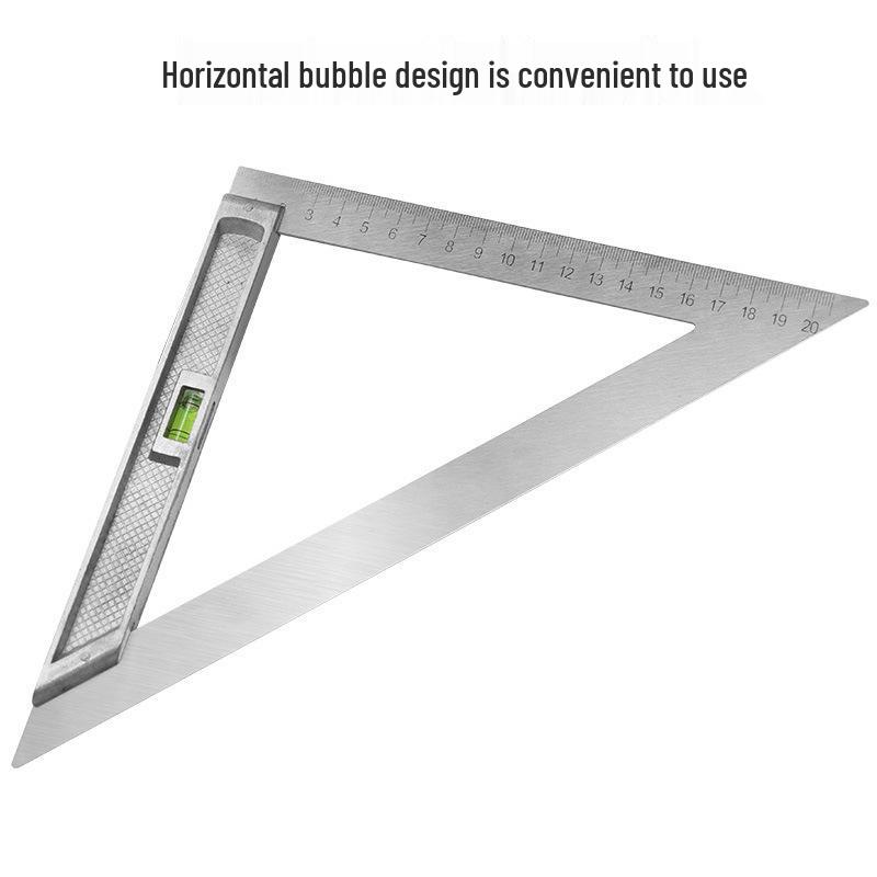 90° Woodworking Triangle Ruler: Right Angle Level & Drafting Tool