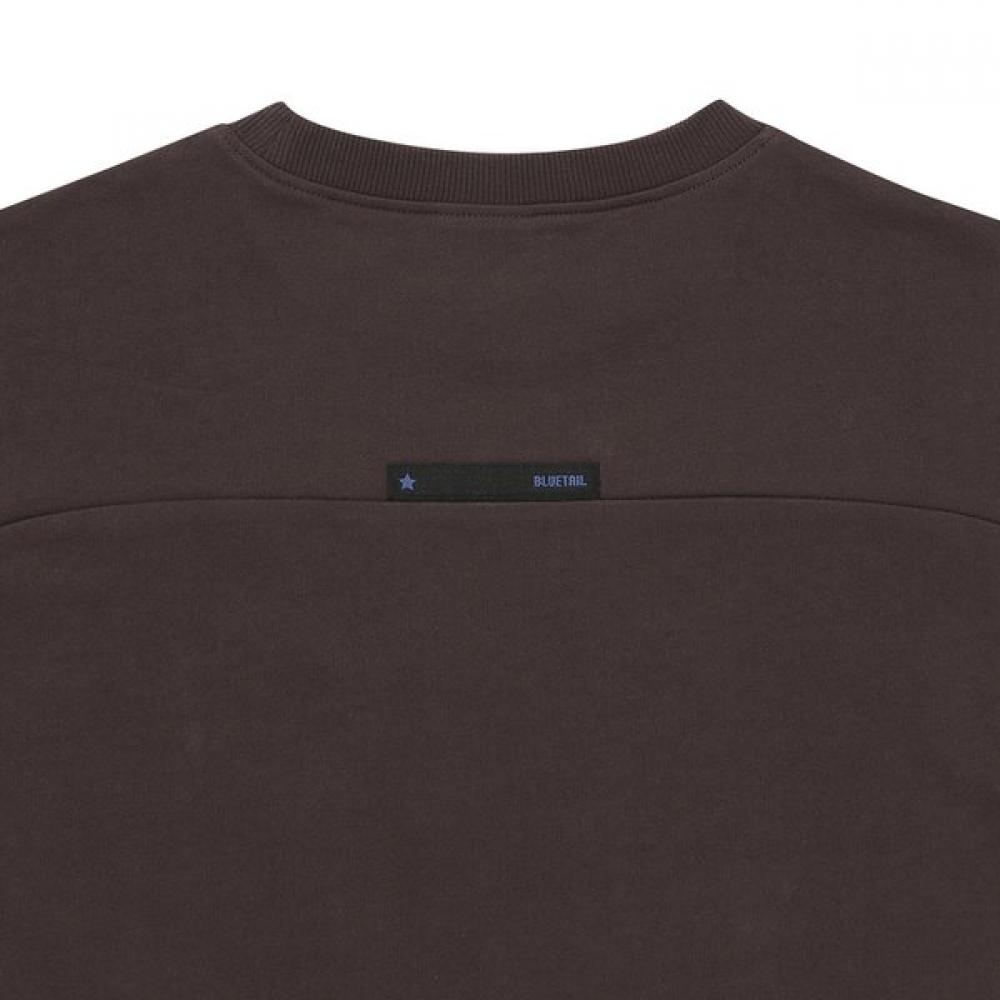 BlueTail Brown Embroidered SweaT T shirT aaa2Ts09bn