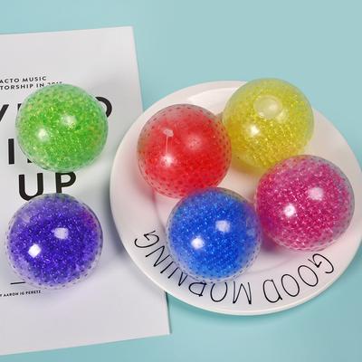 Kolorowa Piłka z Koralikami bez Siatki Kolorowa Piłka Wodna Piłka Wentylacyjna Zabawki do Ściskania Ugniatania dla Dorosłych i Dzieci Odstresowujące