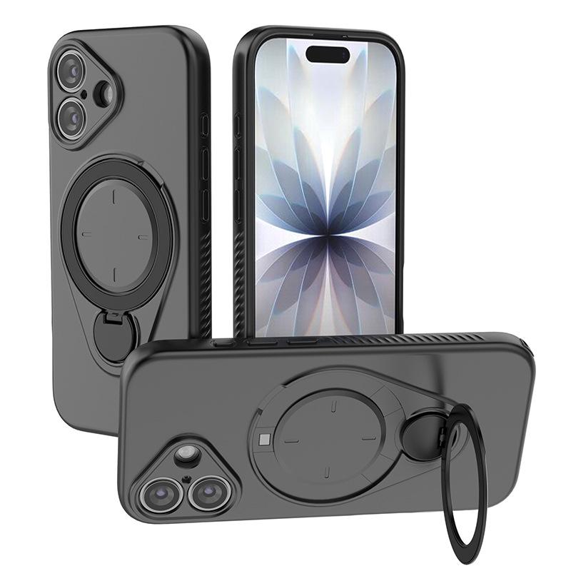 For iPhone 16 Pro Magnetic Phone Case,Soft TPU Kickstand MagSafe Phone Cover for iPhone 16 Pro