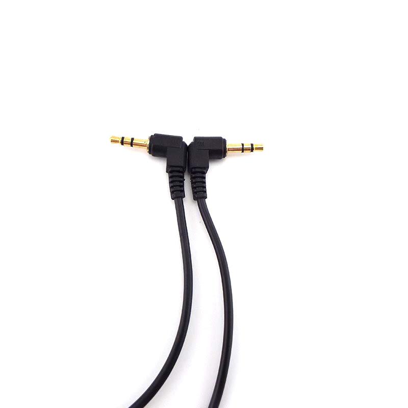 0,5m/1m 3,5mm samec-samec konektor prodlužovací kabel úhel 90 stupňů pro auto AUX reproduktor stereo audio kabel
