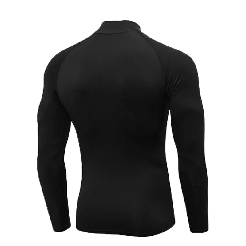 Muscleguys Running T-shirts Mens Compression Shirt Fitness Tight Long Sleeve T Shirt DO THE WORK Gym Clothing Workout Quick Dry Rashgards