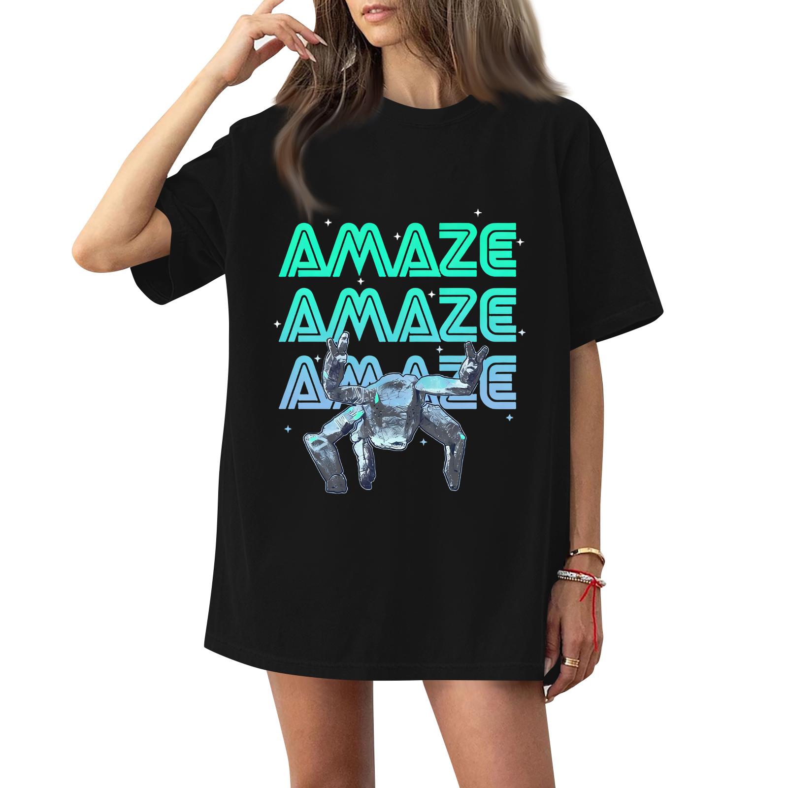 

Женские модные повседневные пуловеры с короткими рукавами и круглым вырезом с принтом M чёрный