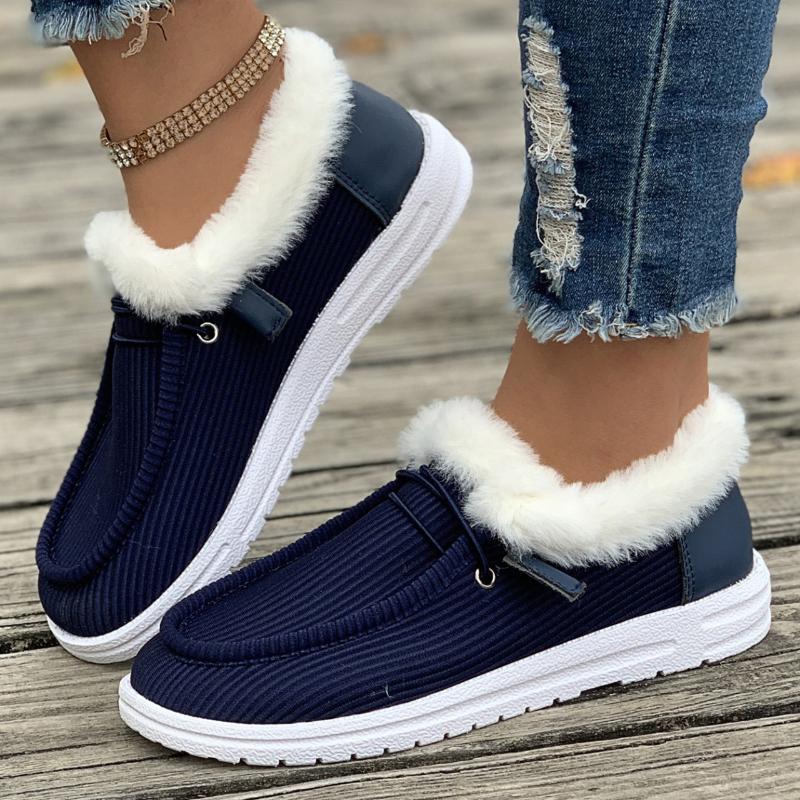 Fashion Women Boots 2025 Boots Female Plus Velvet Thickened Hairy Cotton Shoes Winter Thick Bottom Snow Loafers Woman Zapatos De Mujer