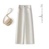 Women's Spring 2025 Denim Blue High Waist Slimming Wide Leg Jeans