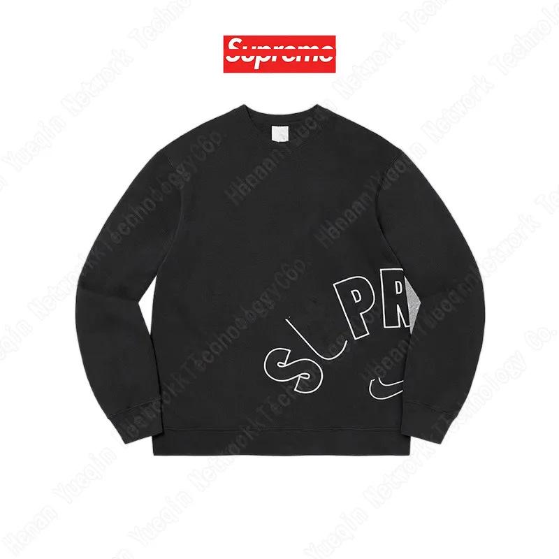 In-Stock Trendy Sweater: Embroidered THARSHER, Round Neck, Heavyweight, Thickened for Autumn/Winter, Loose Fit, Handsome, Plus Size Classic. Medium
