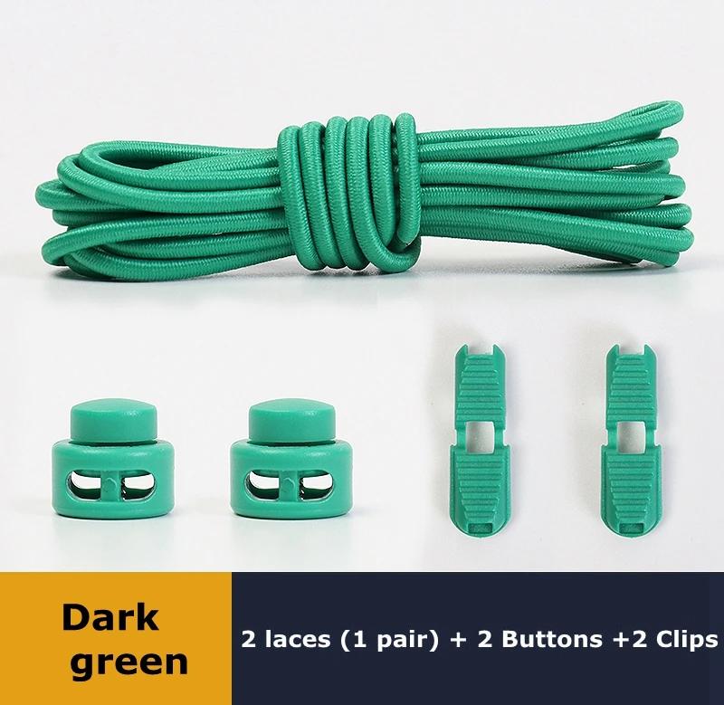 No Tie Shoe Laces Suitable for All Shoes Round Spring Lock Elastic Shoelaces Quick Wear in 1 Second Hiking Sports Lazy Shoelace