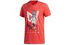 T Shirts Men's Honor Red Crew Neck Moderate Straight Fit FT8837