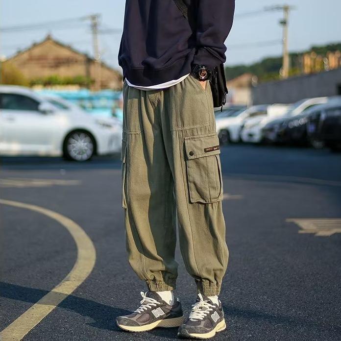 Multi-pocket overalls men's autumn new trendy brand loose large size casual pants student fashion leggings