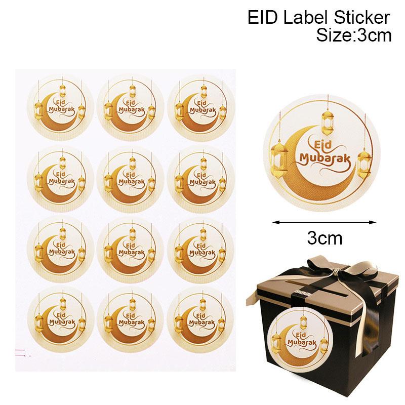 60/120 stücke Ramadan EID Mubarak Dekorationen Papier Aufkleber Geschenk Label Siegel Aufkleber Islamischen Muslimischen Eid al-fitr Dekoration Liefert