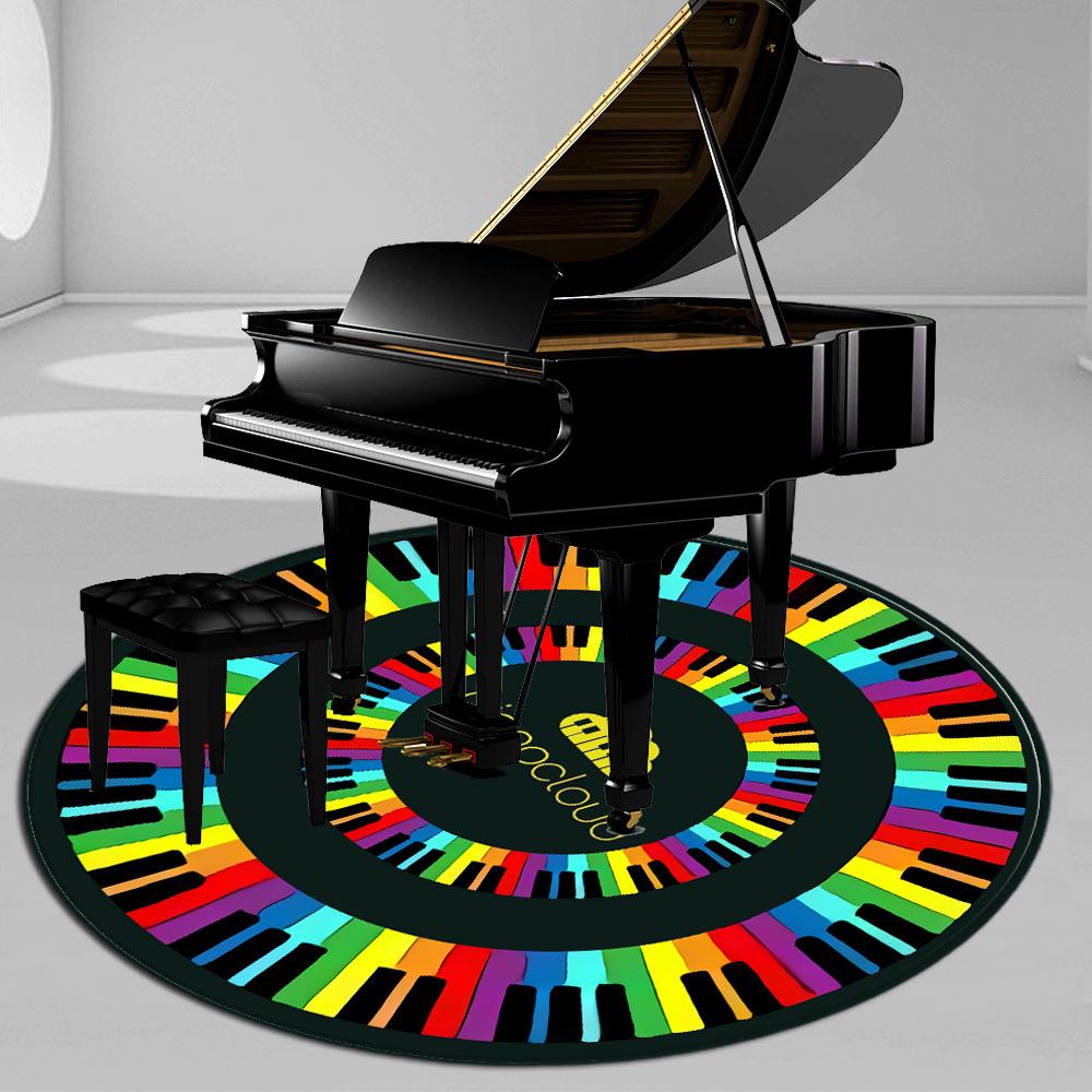 Round Piano Carpet Giveaway Floor Mat Musical Instrument Promotional Item Qin Shop Gift Company Quick Manufacturing