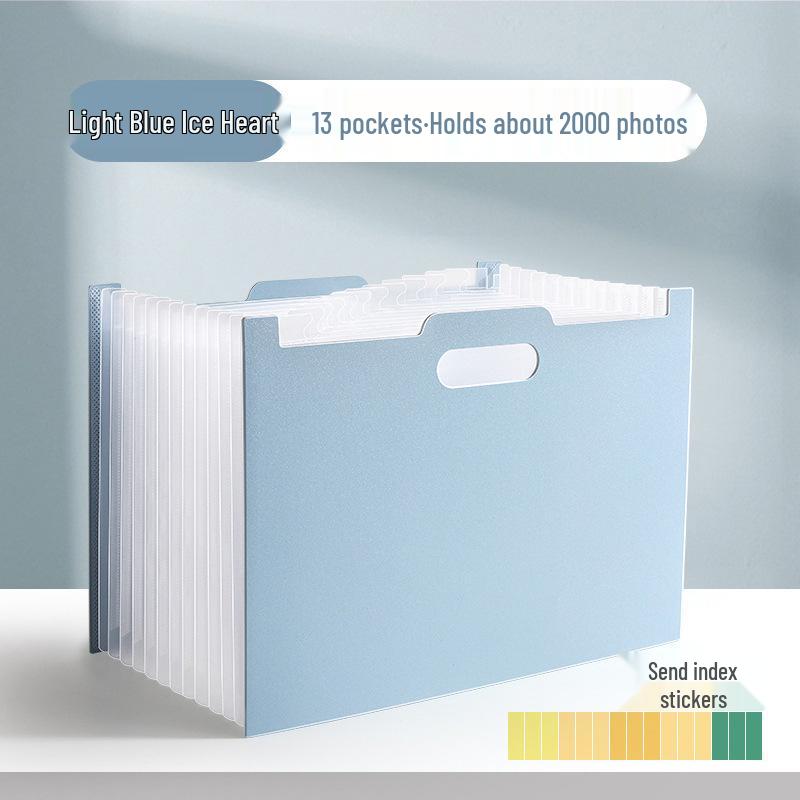 Папка-гармошка формата А4 - Большая вместимость, многослойный прозрачный органайзер для документов. 32.6*23.7cm [13 Pockets]