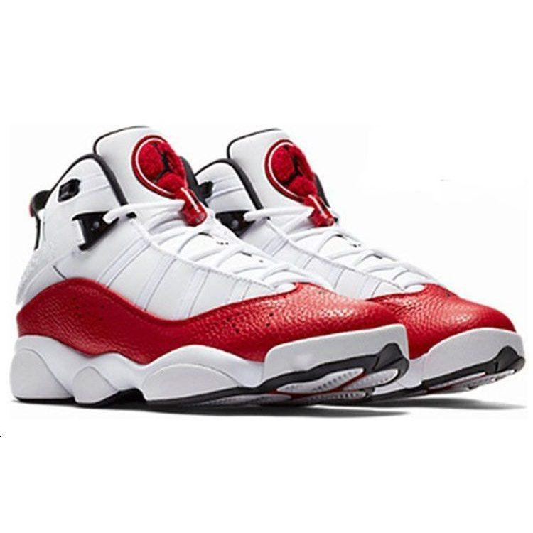 Jordan 6 Anillos Blanco Rojo Universitario 322992-120