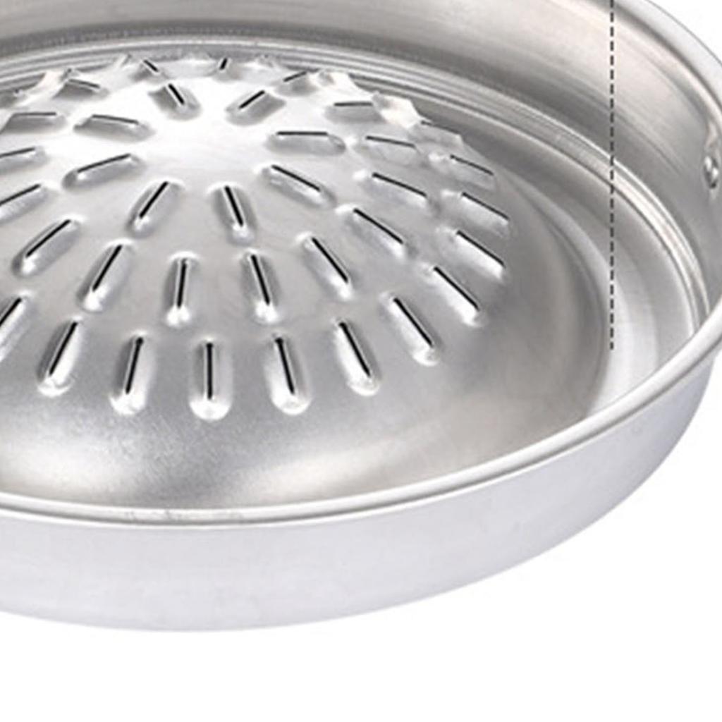 Steak Grill Charcoal Pan Multifunctional Aluminum Barbecue Grill Hot Pot for Family Gathering Outdoor Picnics Small