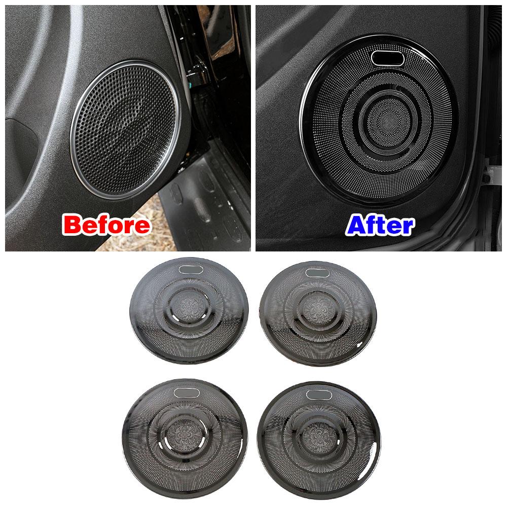 For GWM Tank 300 2024 2024 Accessories Car Door Speaker Cover Trim Front Reading Sound Horn Anti Hit Stainless Steel Cap