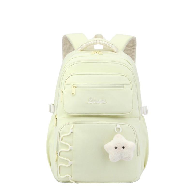Schoolbag new student burden reduction lightweight backpack large capacity multi-compartment backpack daily photo clock in high value bag