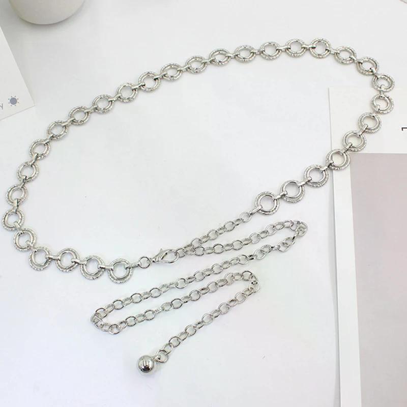 Fashion Metal Waist Chain - Adjustable Thin Belt Suit Dress, Trendy Sexy Link
