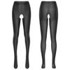 Women's High Waist Control Top Tights Shiny Pantyhose Silky Stockings