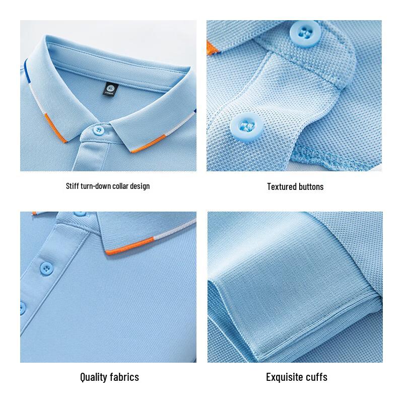 Romon Men's Classic Business Casual Long Sleeve Polo Shirt