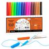 Shuttle Art Whiteboard Marker Erasable Marker Extra Fine Large Suitable for and LED Ideal for and 15-Color Set Pens, 0.7mm Tip, Capacity,
