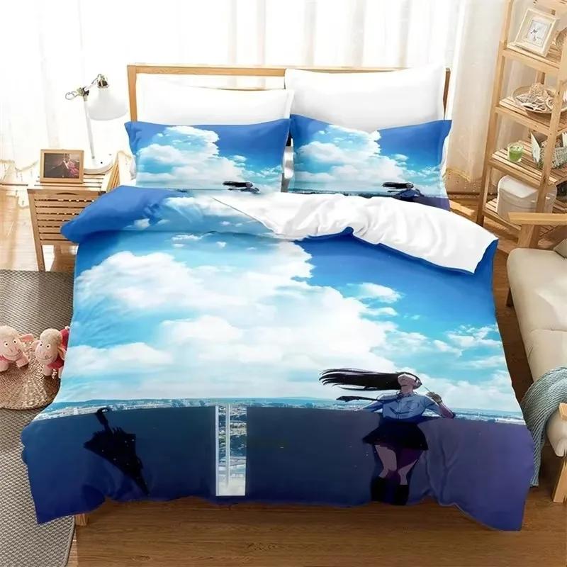 3D Print Anime After The Rain Bedding Set Boys Girls Twin Queen King Size Duvet Cover Pillowcase Bed Boys Adult