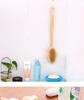Shower Brush With Soft And Stiff Bristles,Double-Sided Brush Head,Long Handle