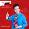 Elderly Women's Metal Full-Rim Oval Frame Retro Reading Glasses 100 Strength - Style 826