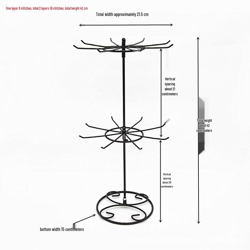 Counter Rotating Keychain & Phone Pendant: Lipstick Bracelet, Beads Jewelry Display, Hook Rack, Small Ornaments.