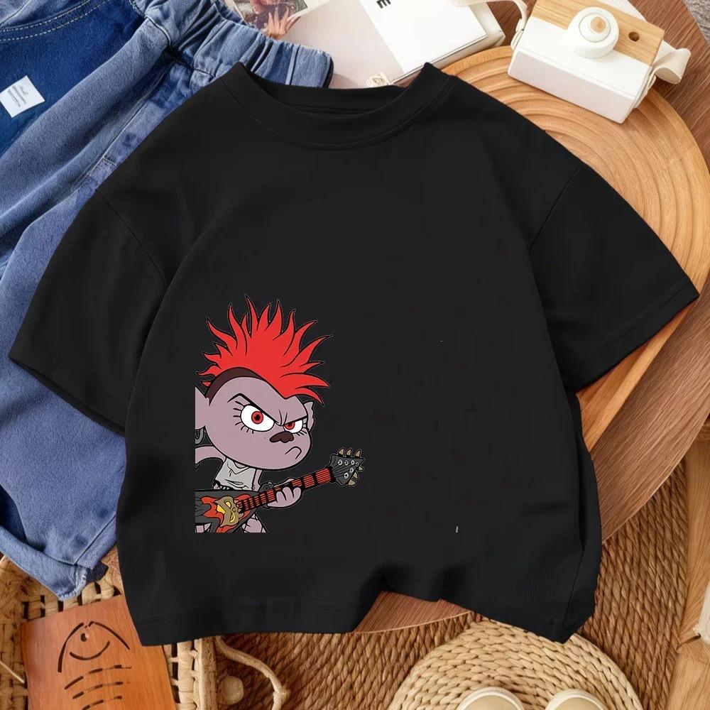 2026 Summer Tross Fashion Cute Print Summer Casual Cute Cotton Comfortable Short Sleeved Top for Boys and Girls