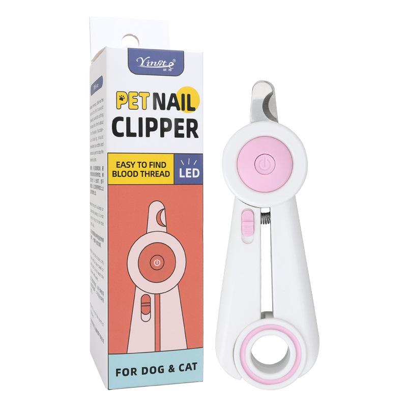 

Dog nail clippers nail grinder cat nail clippers built-in LED light anti-blood position nail clippers pet cleaning products 92798