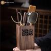 Walnut Wood Gold Jade Tea Ceremony Tools Set