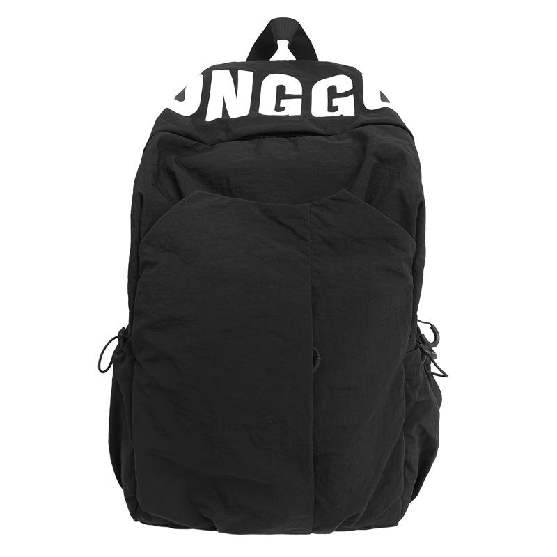 

Lightweight and simple schoolbag female high school college students class backpack high value versatile travel backpack чёрный