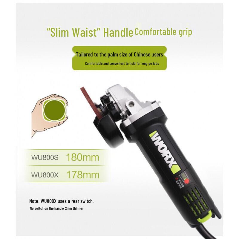 WORX WU900S Industrielle 100mm Winkelschleifer CN-Stecker (Adapter enthalten)