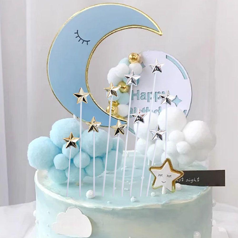 Silber 3D DIY Hochzeit Geburtstag Für Dessert Kuchen Dekoration Backgeschenke Kuchenstecker Geburtstag Zubehör Kuchenaufsatz
