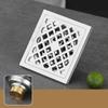 1PC 10X10CM Stainless Steel Thick Floor Drain Anti-odor Washing Machine Floor Drain Bathroom Double Use