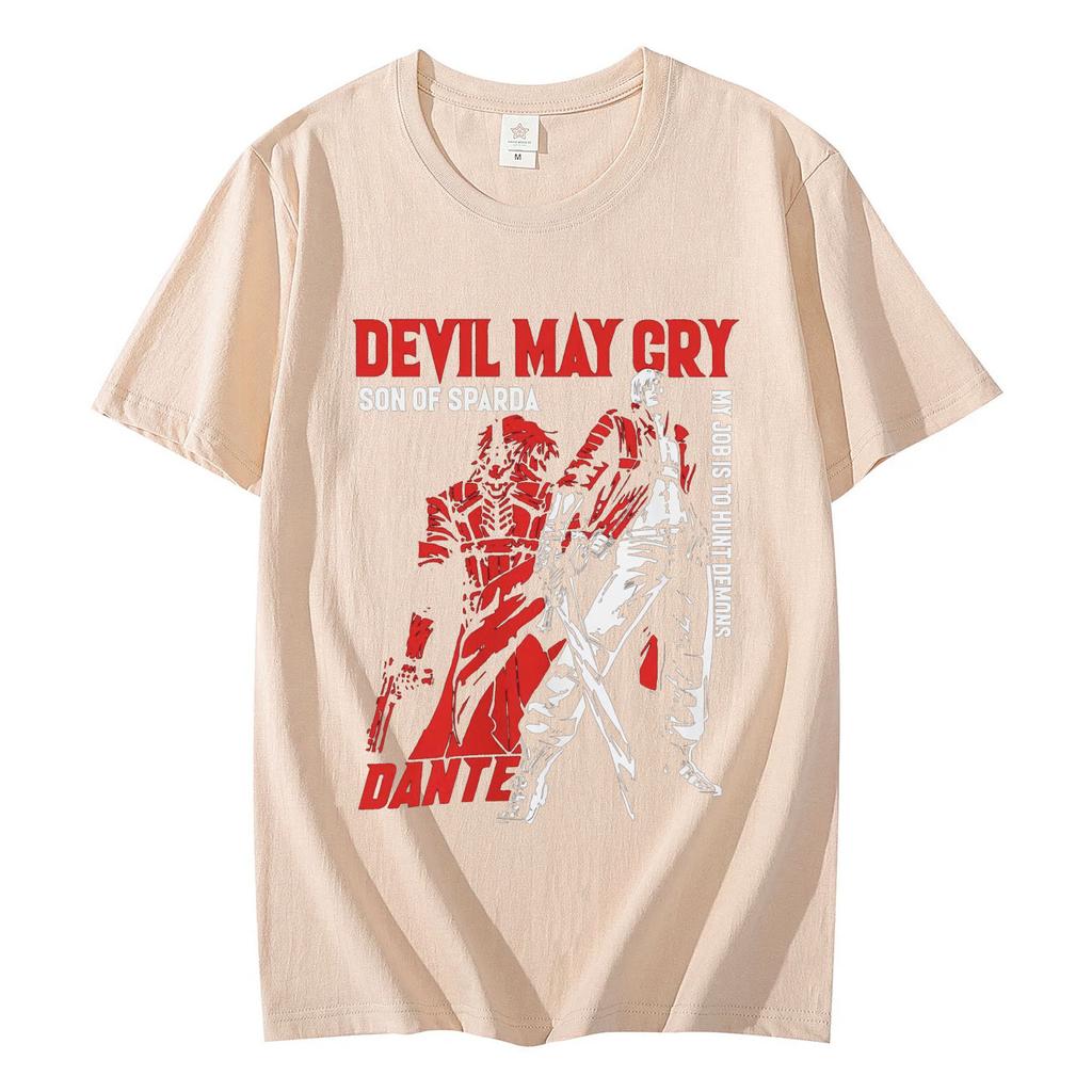 Hot Game Devil May Cry Dante Graphic T Shirts Gothic Trend Vintage Short Sleeve Tshirt Fashion Casual Oversized Tshirts Unisex