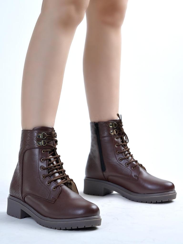 Shoetopia Womens  Chunky Heel Short Booties with Non-Slip Sole, Comfortable Trendy Ankle Boots | Soft Cushioned Sole | Casual, Party & Winter Wear