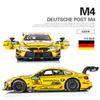 1/32 BMW M4 DTM Racing Car Model Toy Alloy Diecast with Sound Light Pull Back Model Car Collection Toys for Boys Holiday Gifts
