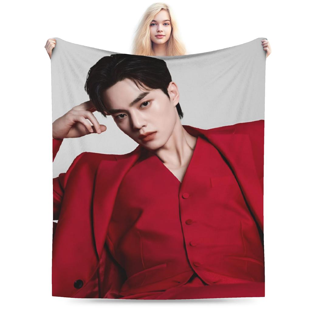 Song Kang Korejský Pop Deku Pikniková Flanelové Ložní Přikrývky Na Pohovku Židli Teplý Design Kvalitní Přehoz Dárek