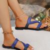 2024  Sexy Women Sandals Summer Beach Shallow Mouth Rhinestones Ladies Fashion Show Comfortable Light Shoes Sandalias Femininas