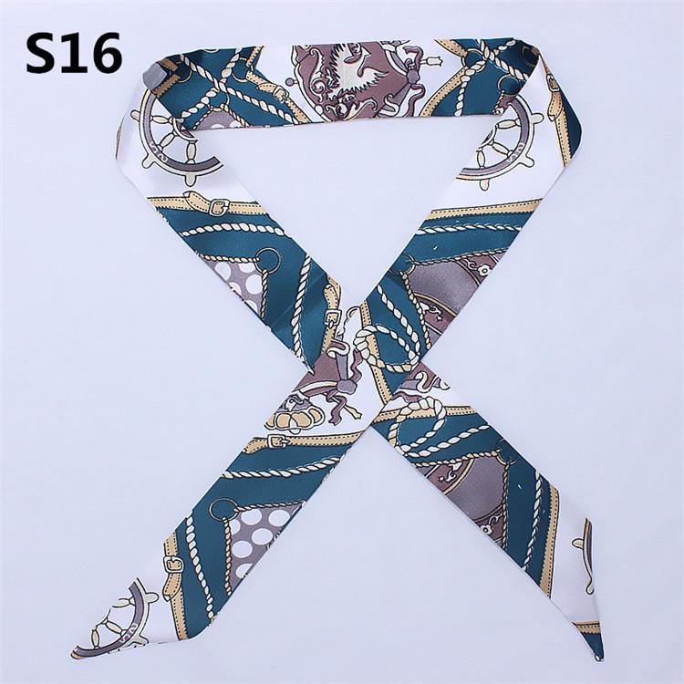 47 Colors Brand Bandana Small Silk Bag Scarf Women Head Hijab Scarf Long Skinny Scarves For Ladies Fashion Headband