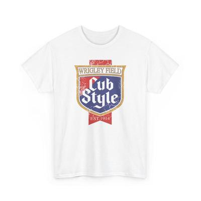 Cub Style Wrigley Field Vintage T Shirt Baseball Fan Sports