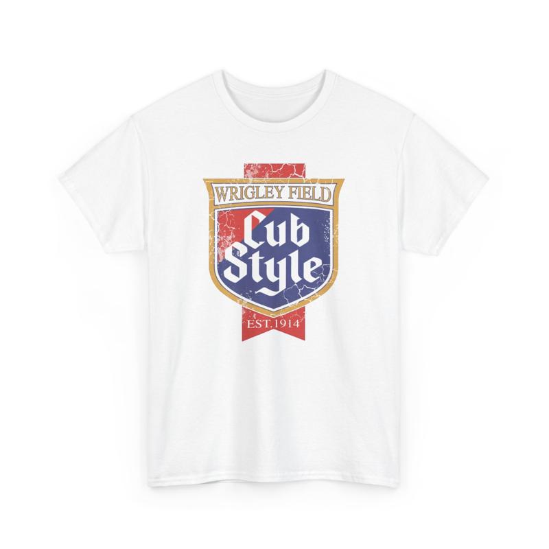 Cub Style Wrigley Field Vintage T Shirt Baseball Fan Sports