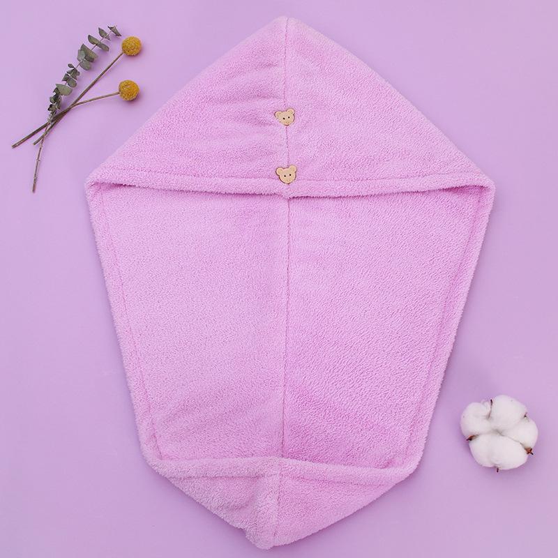 Gorro de Baño para Mujer de Secado Rápido Super Absorbente con Bordado Lindo