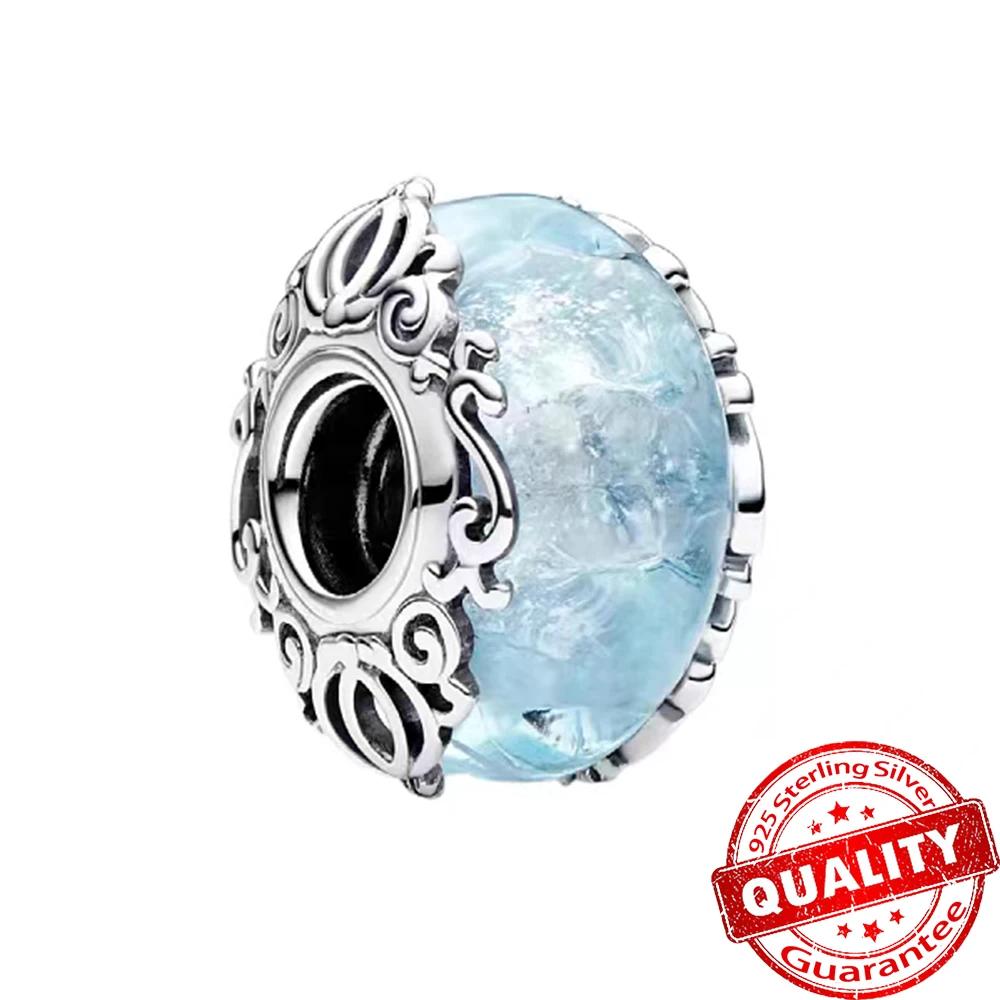Original Kupfer Schneeflocken Charms Kristallkugel Katzenaugen Perlen Anhänger Passend für Armband Halskette DIY Schmuck Geschenk