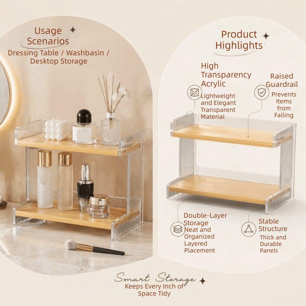 Multi-layer Design Counter Storage Shelf Vanity Sink Organizer Bathroom Countertop