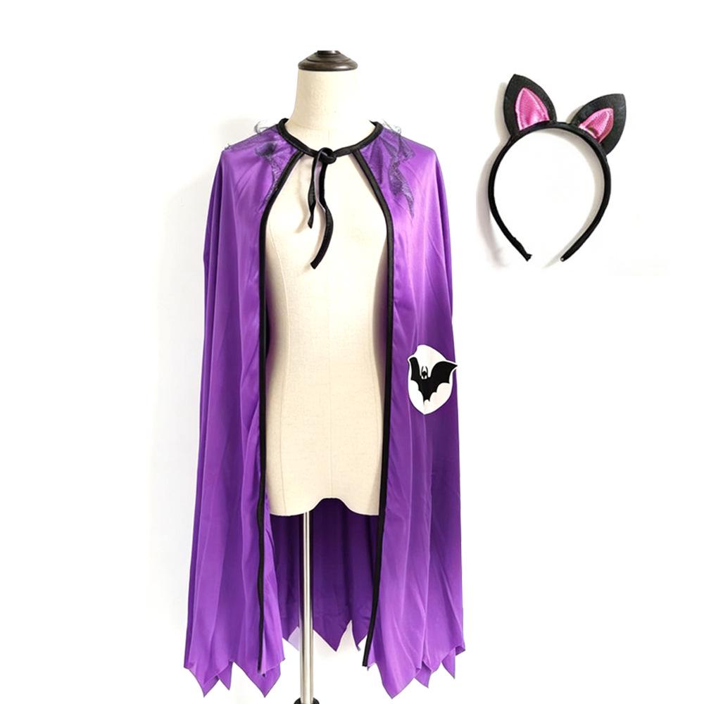 Children's Witch Halloween Black Cloak Costume for Dress-up and Cosplay