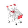 Model Mini Cărucior de Cumpărături Simulat pentru Copii Cărucior de Mână Model Metalic Mașină de Depozitare Ornament de Depozitare Multifuncțional de Birou Model