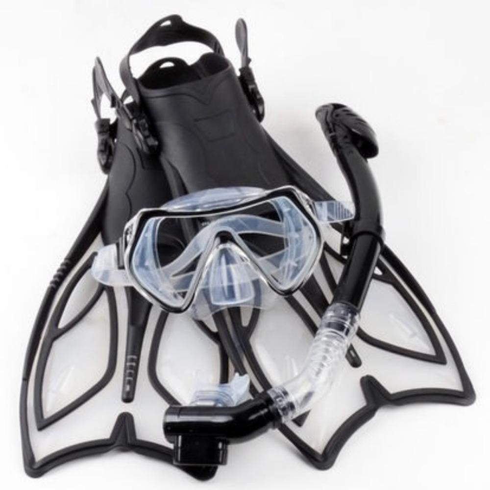 Snorkeling equipment Diving Sanbao, full dry snorkel silicone myopia diving goggles